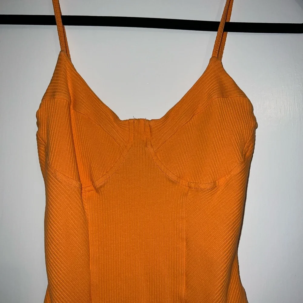 Orange Ribbed Body Suit - Picture 2 of 3